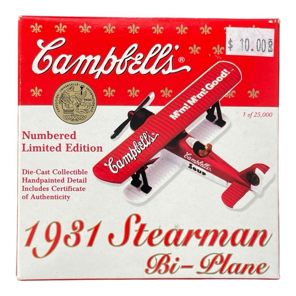 Campbell's 1931 Stearman Bi Plane Die‎ Cast